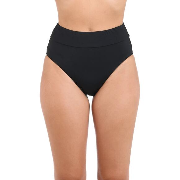 5012NWT La Blanca Women's Island Goddess Cinch Back High Waist Bottom, Black, 10 - Picture 1 of 2